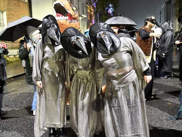 Spooky characters at the 2025 Halloween festivities in Derry’s city centre. Photo: George Sweeney