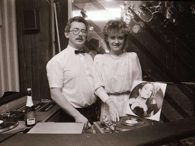 Dancing at the disco back in 1985.