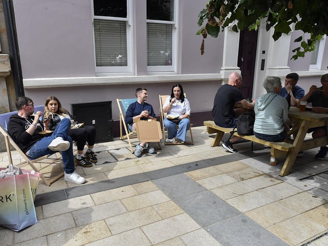 People at the LegenDerry Street Food Festival held at Guildhall Street and Harbour Square over the weekend.Photo: George Sweeney