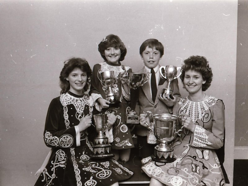 Winners and competitors at Feis Dhoire Cholmcille back in 1984.