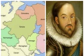 Part of Ulster in 1600 and Arthur Chichester, Lord Deputy of Ireland, one of the main planners of the Ulster Plantation.