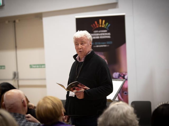 Matthew Greenall, Executive Director, Walled City Music opens proceedings at Shantallow Community Centre on Thursday.