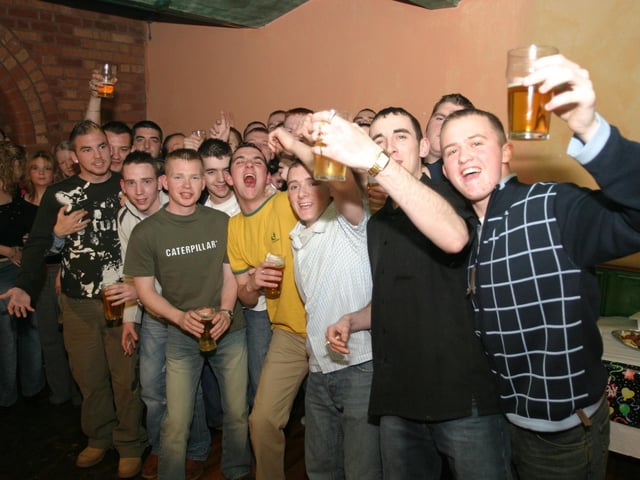 Pictures of Derry people partying in November 2003