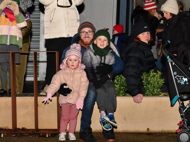 Families at the Derry Magical Christmas procession on Friday evening. Photo: George Sweeney