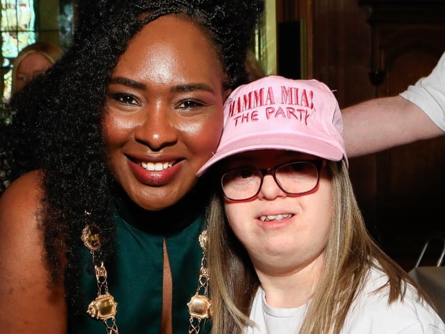 Mayor Lilian Seenoi Barr with Cara Case at the Mayor's final Tea Dance held in the Guildhall. (Photo - Tom Heaney, nwpresspics)