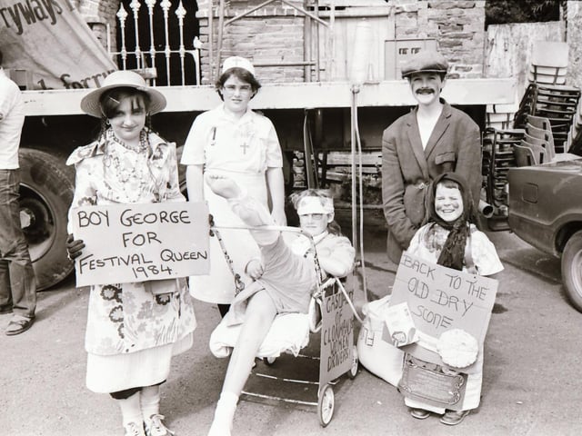 Scenes from festivals in Clonmany, Letterkenny and Derry back in August 1984.