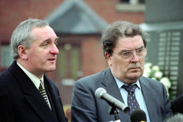The late John Hume with Bertie Ahern.