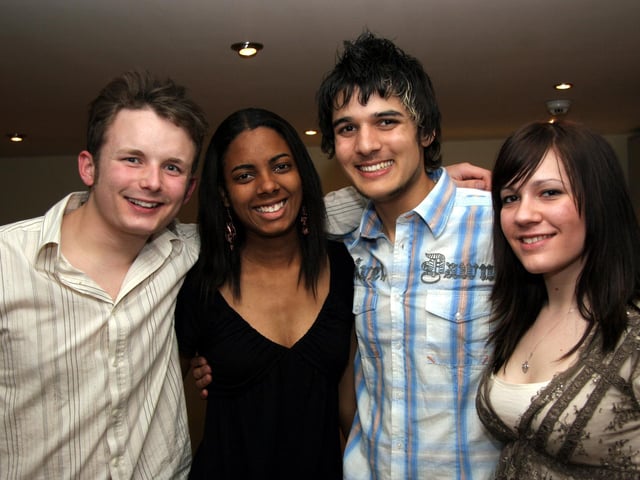 Sam Calder,Rebecca Thomas, birthday boy Rajiv Chada, Natasha Brewer 0512JML  : Parties and celebrations across Derry in May 2006.