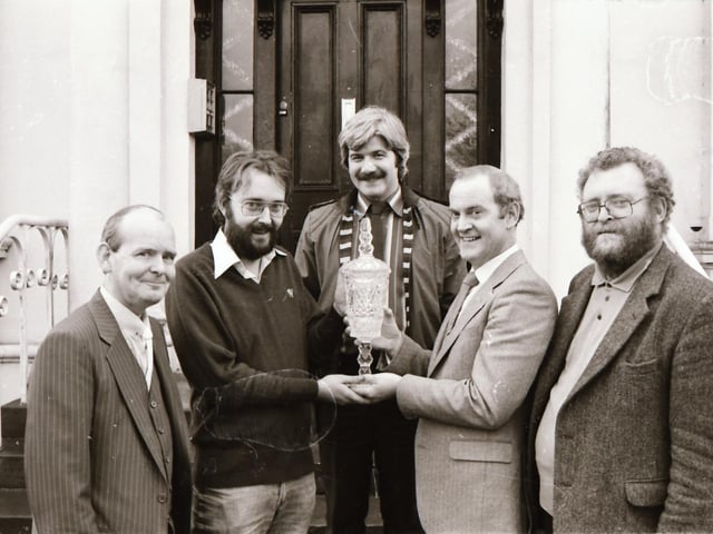 Molins Club Christmas Snooker trophy presentation.