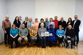 Staff, volunteers, members and representatives of partner organisations at the Foyle Foodbank AGM on Monday when the organisation rebranded as the Foyle Network Foundation.