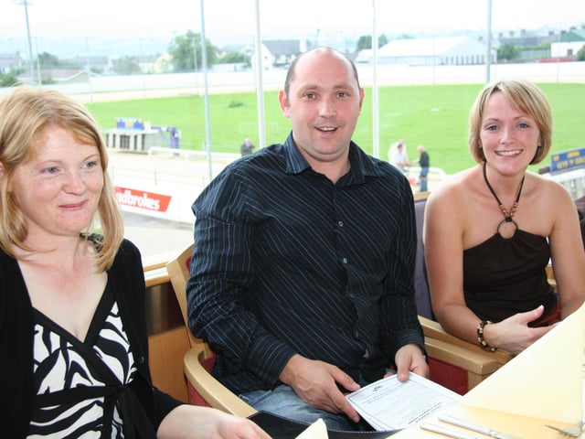 Derry and Donegal people enjoying a night at Lifford races in June 2005.