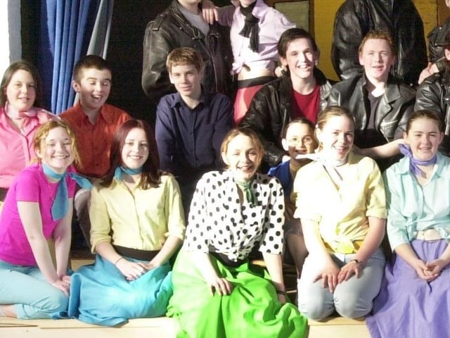 The cast of Grease from Scoil Mhuire, Buncrana, which runs from the 12th to the 14th of February. (0402PG23)
