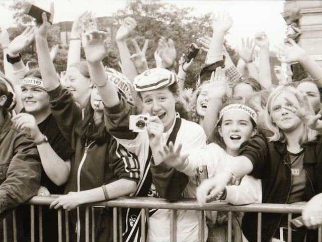 Thousands pack into Guildhall Square and Waterloo Place as Derry hosts the BBC One Roadshow with guests D:Ream, Boyzone, CJ Lewis & Carl James performing on stage.