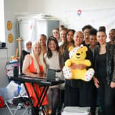 Emeli Sande joins the Getaway Girls’ choir for a rehearsal ahead of their performance on Radio 2
