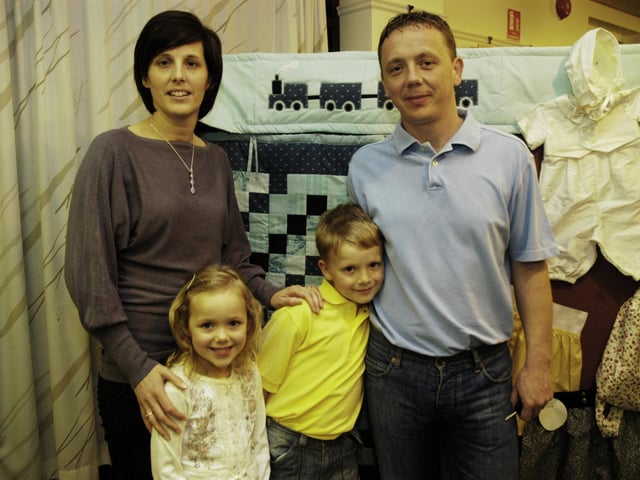 Emma, Hollie Mai, Ben and Ciaran Bradley pictured at the Eden Place Arts Exhibition.0804PGILL02