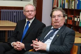 The late Martin McGuinness and John Hume. (2409JB33)