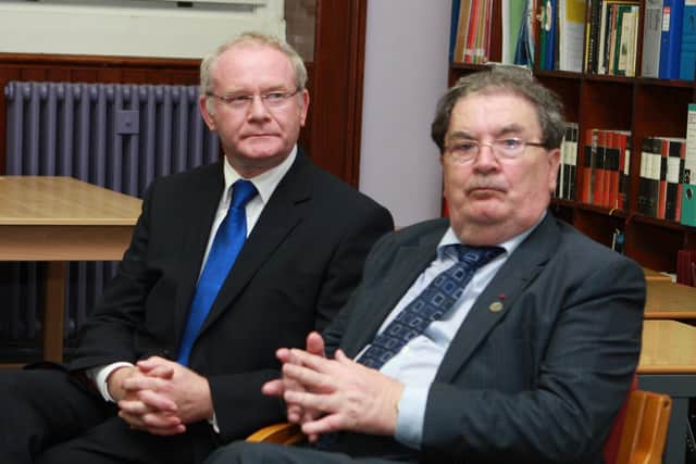 The late Martin McGuinness and John Hume. (2409JB33)