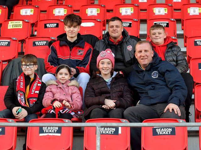 Fans at Brandywell Stadium for the Derry City v Bohemian game on Monday evening. Photo: George Sweeney. DER2315GS – 111