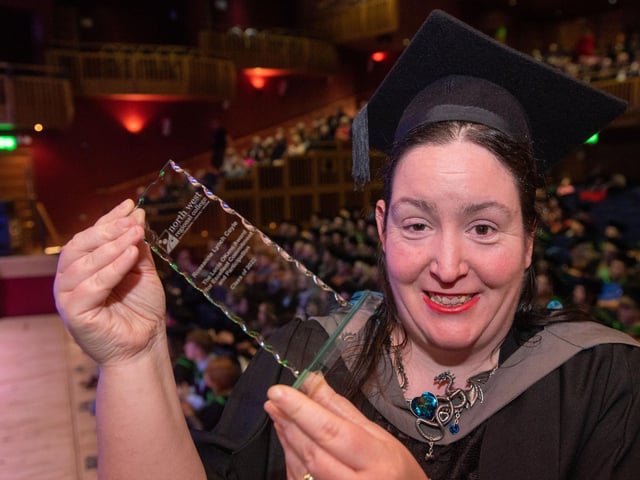 The Lucia O’Kane Award for Excellent Commitment and Participation on Access Health & Welfare Full-Time was presented to Roseanne Lynch Coyle at NWRC’s Higher Education Graduation Ceremony.