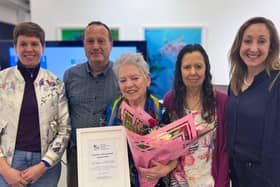 Left to right: Clare Boyd (Chair, BAAT Northern Ireland), Gary Fereday (Chief Executive, BAAT), Eileen McCourt (award recipient), Caryl Sibbett (Vice-Chair, BAAT Northern Ireland) and Claire-Louise Vaculik (Chair, BAAT). Picture courtesy of BAAT.