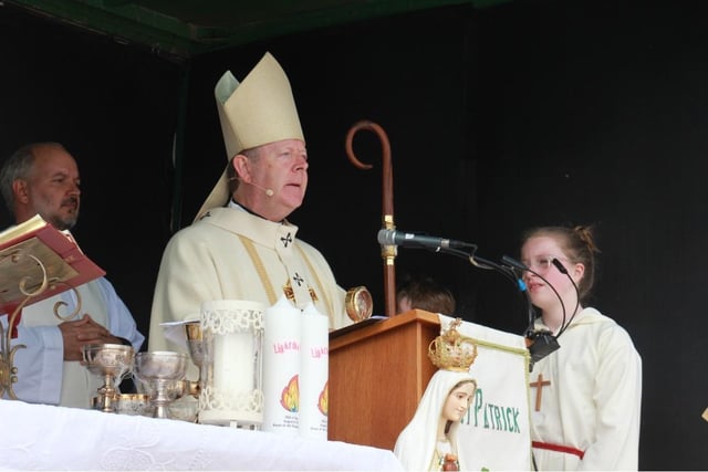 Archbishop Eamon Martin celebrating Mass at Slane.