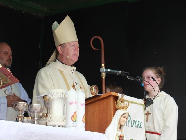 Archbishop Eamon Martin celebrating Mass at Slane.