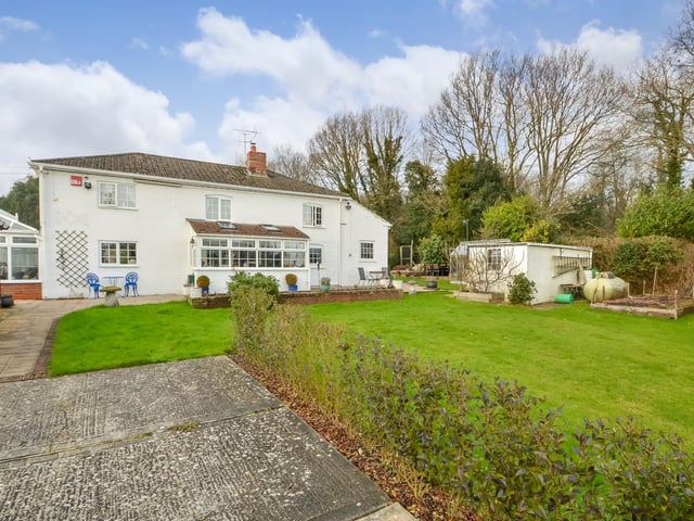 This three bed house in Trampers Lane, Boarhunt, near Fareham, is on the market for £825,000. It is listed by Fine and Country.
