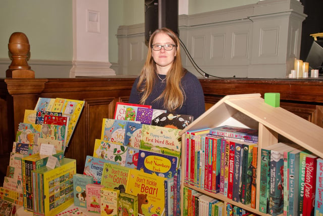 Sarah from Little Oaks Books at the Derry Business Collective’s Christmas Market in St Columb’s Hall on Sunday.