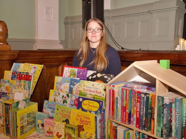 Sarah from Little Oaks Books at the Derry Business Collective’s Christmas Market in St Columb’s Hall on Sunday.