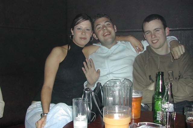 Friends Rhonda, Rory and Kieran on a night out in the Zone niteclub in Buncrana.