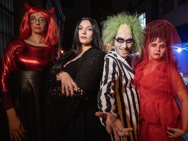 The Derry Halloween festivities got off to a spectacular start on Monday night with the city centre and surrounding areas thronged with locals and visitors soaking up the unique atmosphere.