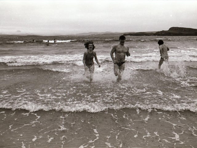 New Year's Day Swim at Marble Hill beach in Donegal.
