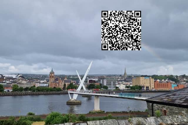 Scan the QR code printed here to take part.