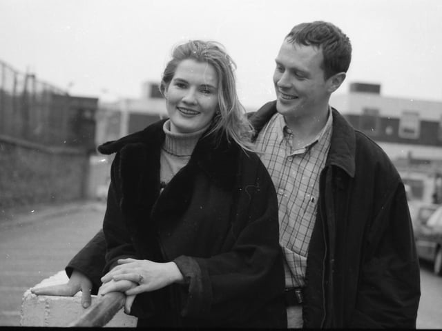 Caroline Craig, Buncrana, a finalist in the Wedding Journal/Debenham's Bride of the Year competition with her fiancé Paul McMenamin.