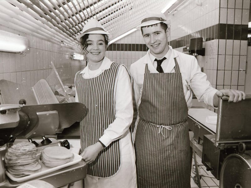 Dunnes Stores staff in the Richmond Centre back in 1993.