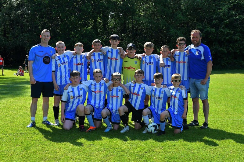 The Strabane Athletic team that defeated Eglinton Eagles in D&D U12 Championship Summer Cup final at Prehen on Sunday morning last. Photo: George Sweeney. DER2322GS - 37 