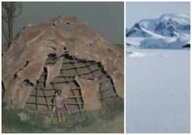 Mount Sandel house; thousands of years of snow and ice.