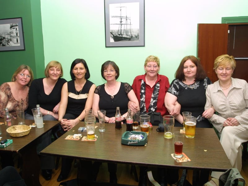 Grainne McCafferty, Elaine McGill, Leanne Griffin, Mary Patton, Sally Taylor, Gerlie Curran, Mary Curran.