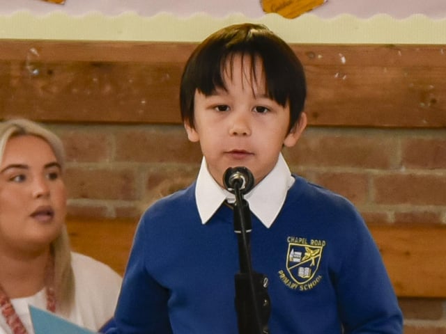 Special Assembly in Chapel Road Primary School