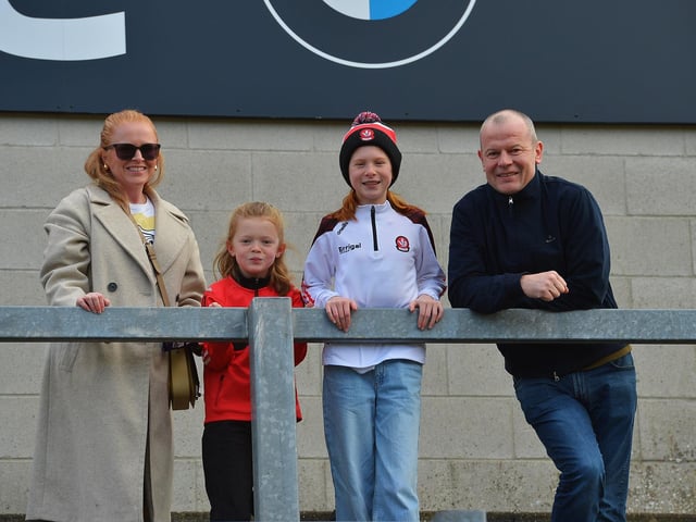 Fans in Celtic Park on Sunday afternoon for Derry's National football League game against Mayo. Photo: George Sweeney