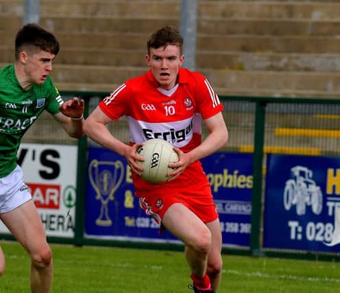 Eamon Young was superb as Derry Minor set up an All Ireland semi-final against Dublin.  Photo: George Sweeney. DER23118GS – 78