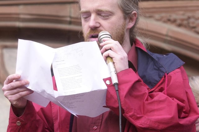 The people of Derry took to the streets in March 2003 to protest against the war in Iraq.