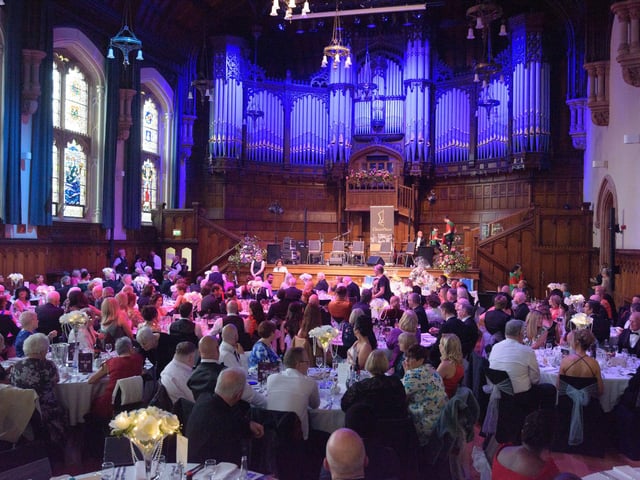The Mayor Councillor Patricia Logue hosted the annual Mayor’s Ball in the Guildhall in aid of her chosen Charities the Foyle Hospice and Ryan McBride Foundation. Pictured at the event are guests, Picture Martin McKeown. 24.05.24