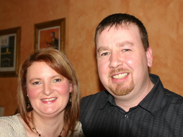 Raymond pictured with his wife at the surprise 40th Birthday party. 1190/dd : Parties in December 2005.