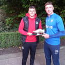 Cliftonville striker Ronan Hale (left) and Coleraine's Matthew Shevlin joint Golden Boot winners for 2022-23 season.