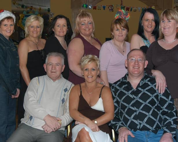 People in Derry celebrating parties during the 2004-5 festive season.