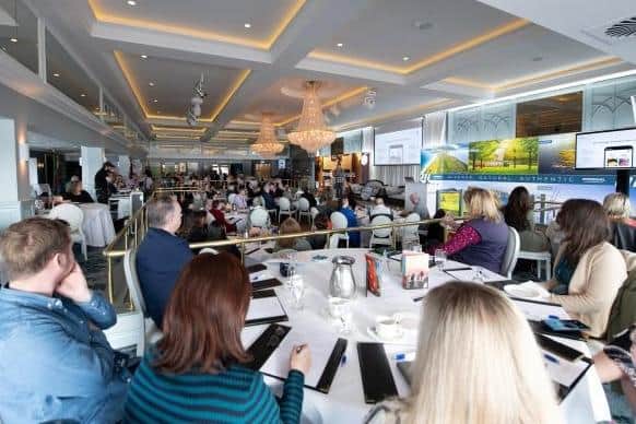 Speakers and Stakeholders pictured outside Harvey’s Point at the recent Donegal Tourism Seminar