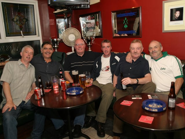 Punters in Derry's Mailey's Bar in the late summer of 2004.