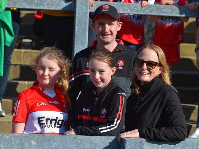 Derry fans at the game against Donegal. Photo: George Sweeney