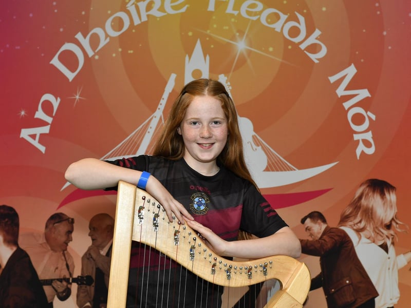 Ava Bradley achieved First place in U12 Harp at Fleadh Mhór Dhoíre. Photo: George Sweeney